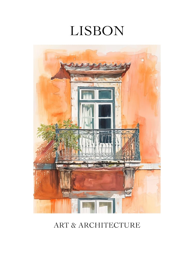 Lisbon Travel And Architecture Poster 1