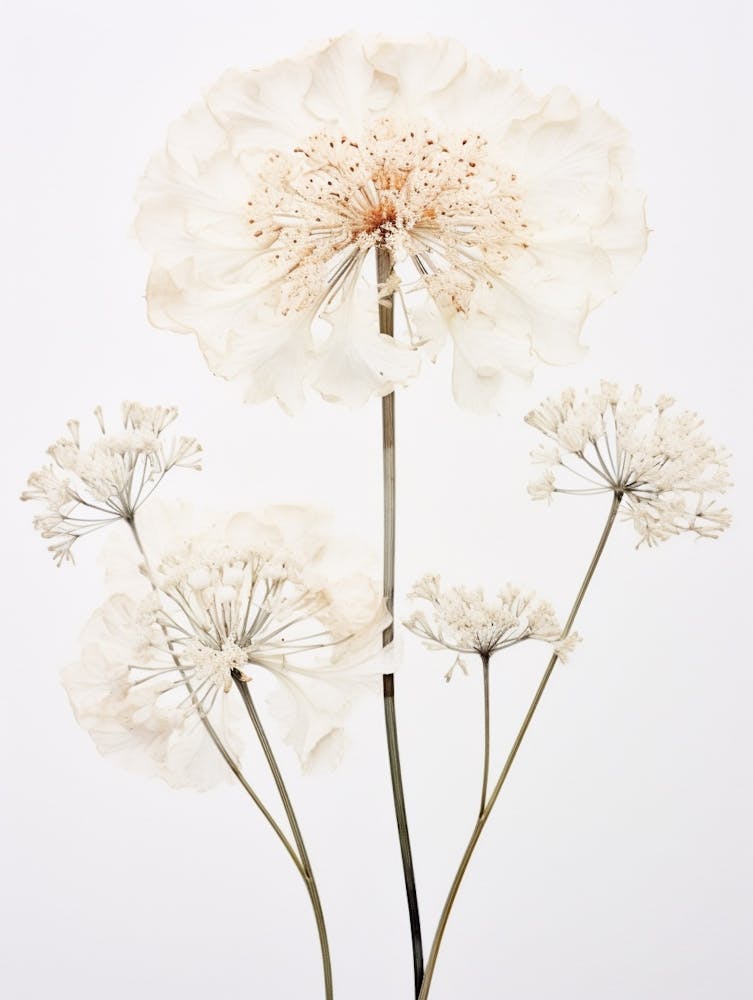 Pressed Wildflower Botanical Art Queen Annes Lace 1