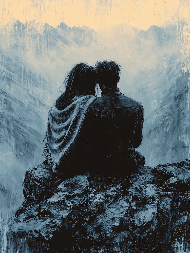 Love, Monochrome, Charcoal Style