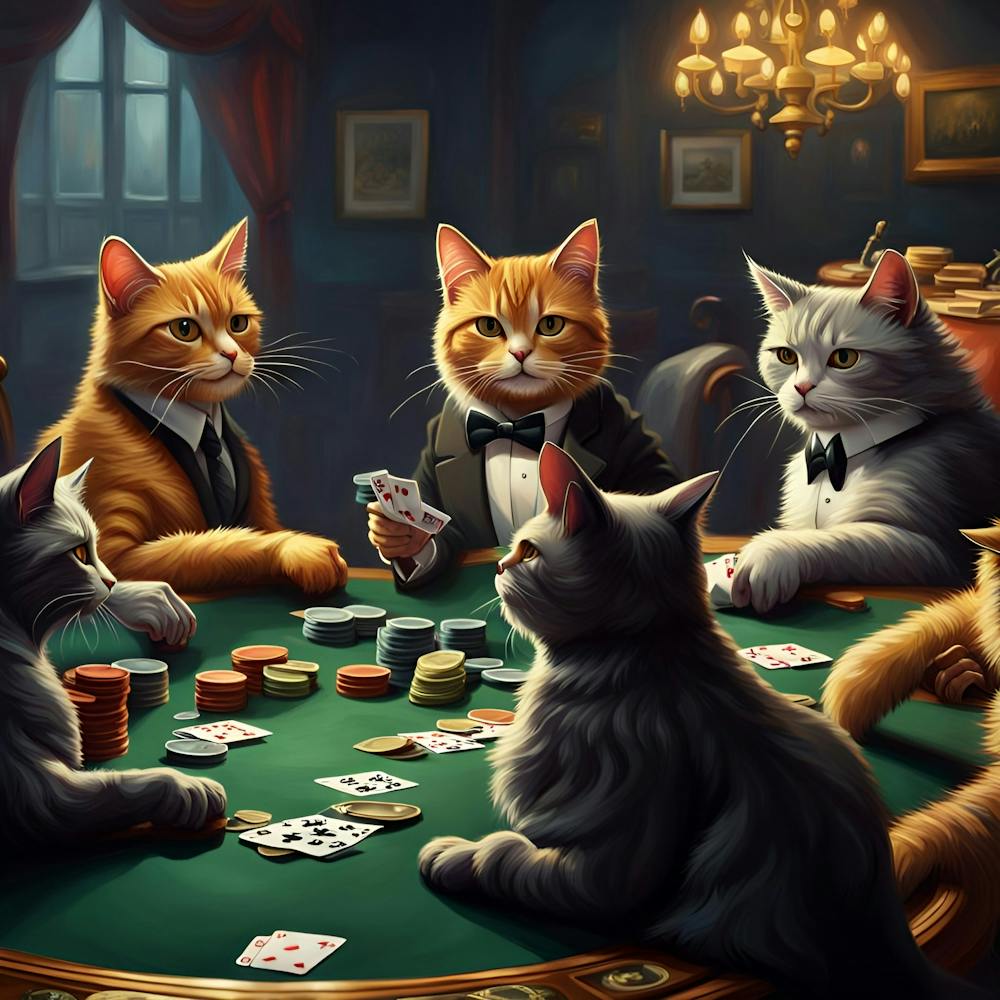 Cats Playing Poker