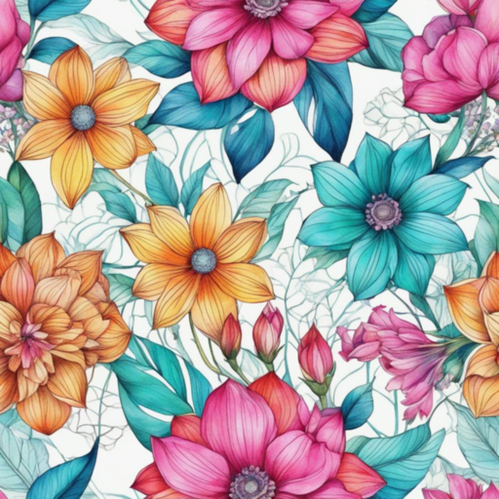 Watercolor Floral Pattern 2