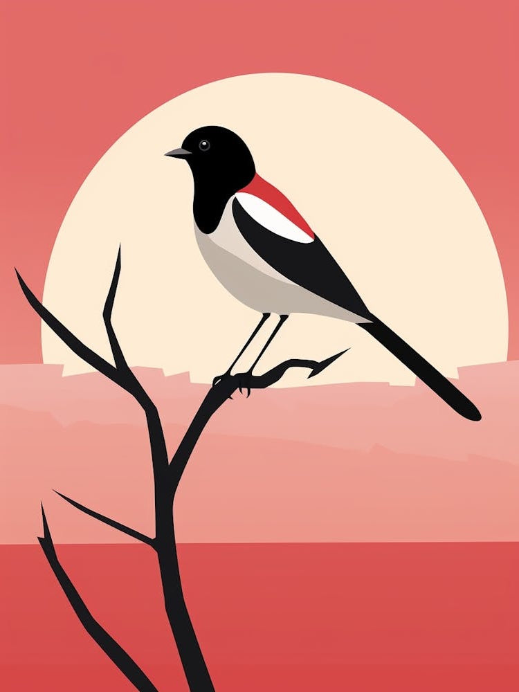 Minimalist Magpie 3 Illustration