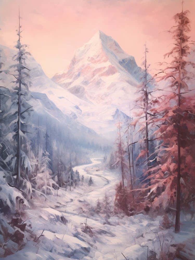Verträumtes Wintergemälde Triglav Nationalpark Slowenien 4