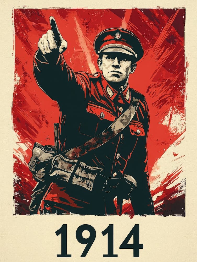 Aihrgdesign A Vintage Recruitment Poster From 1914 Featuring 1