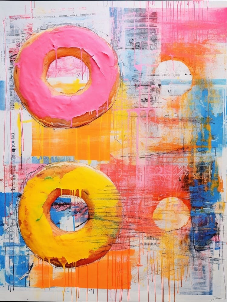 Donut Pop Art Risograph Inspired 2