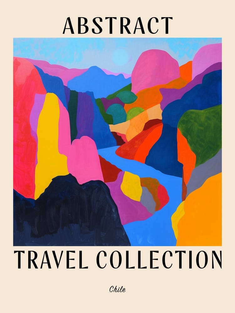 Abstract Travel Collection Poster Chile 3