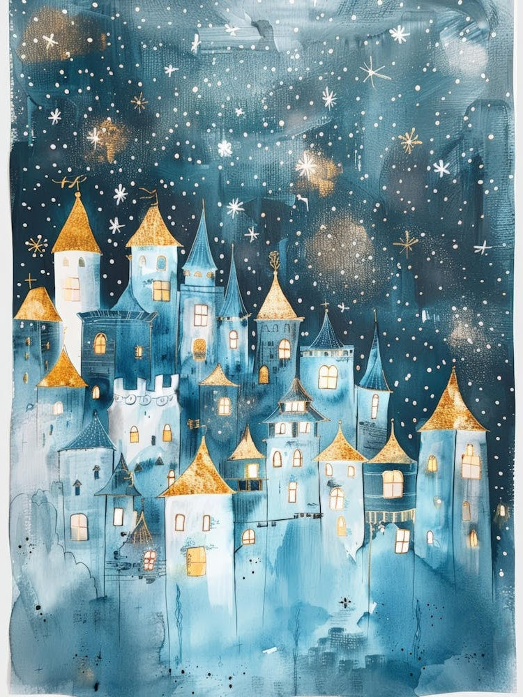 Snowy City Canvas Print