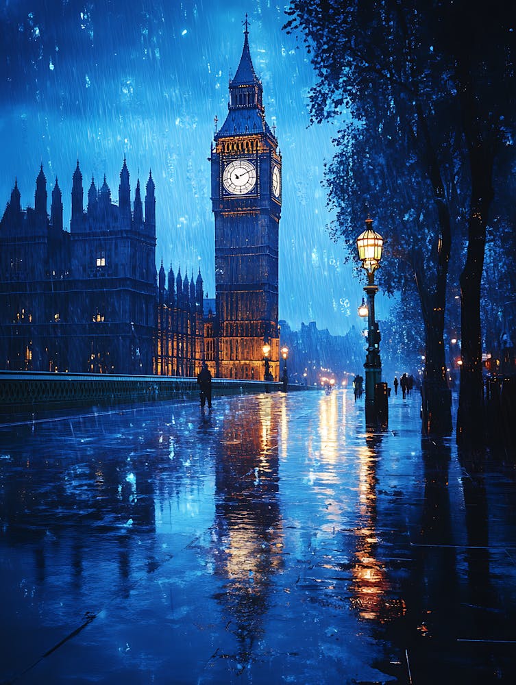 Fantasy Rainy Night In London 6