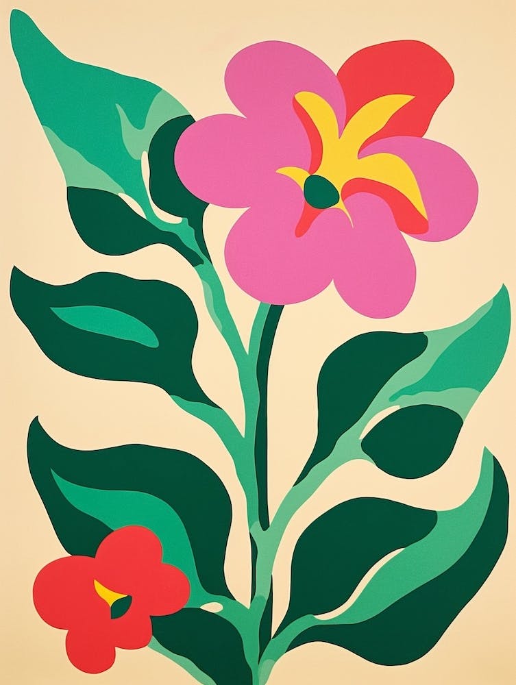 Cut Out Style Flower Art Gloriosa Lily 3