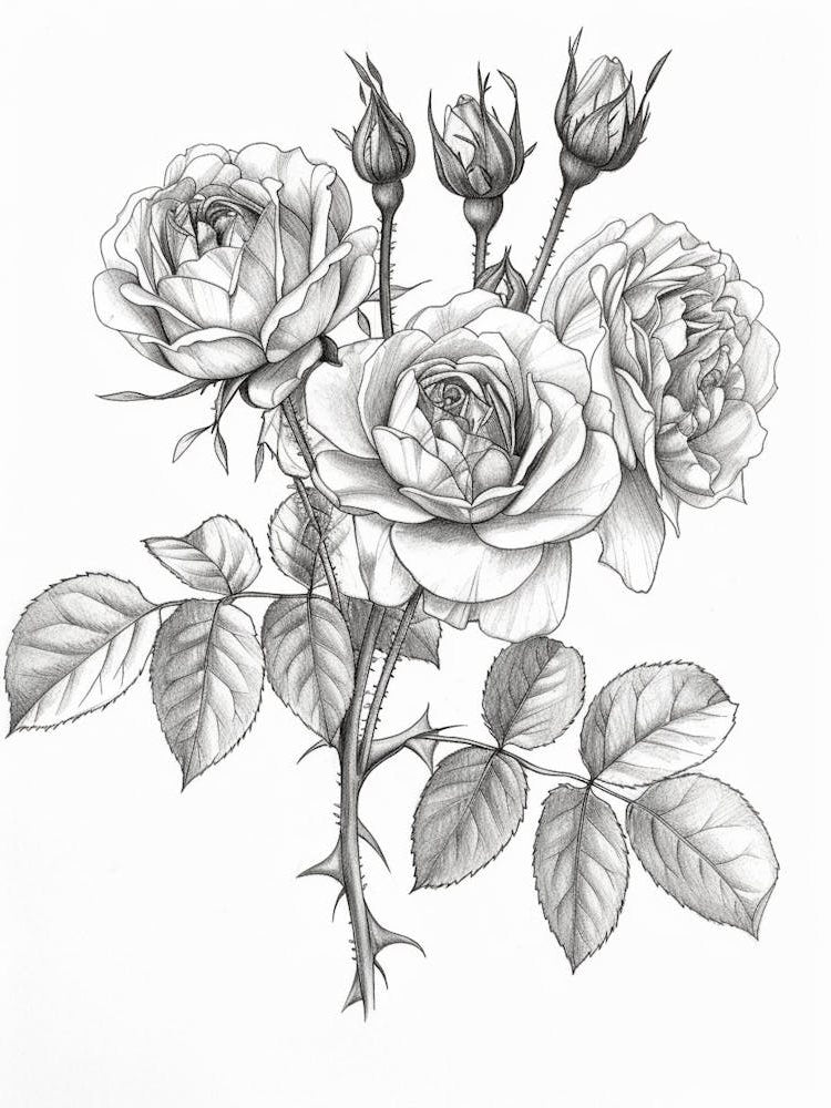 Roses Sketch 57