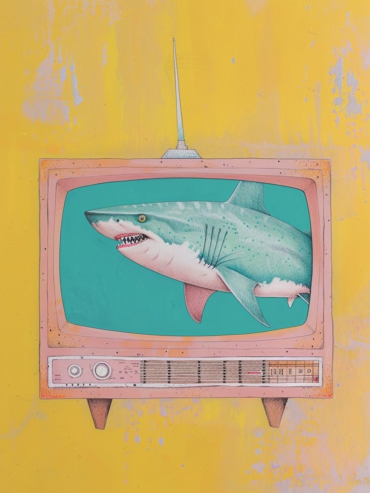 Mustard Pink Blue Shark Tv