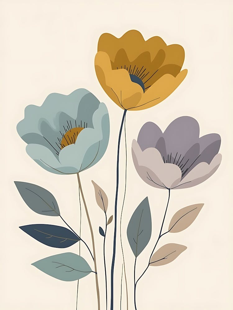 Minimalist Pastel Flower Aesthetic