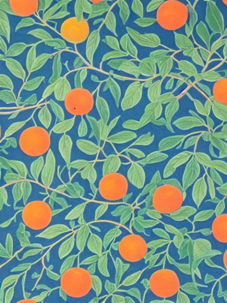 Blood Orange Vintage Botanical Fruit