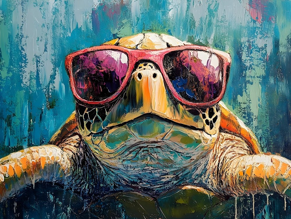 Sea Turtle In Sunglasses 1