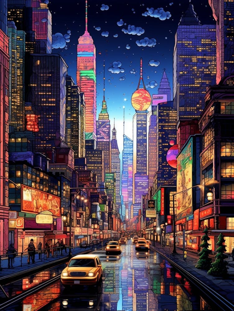 New York Pixel Art 1