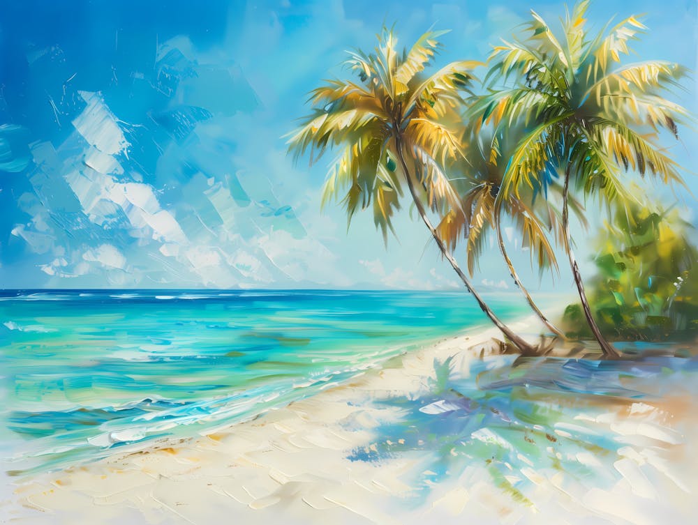 Palm Trees On The Beach