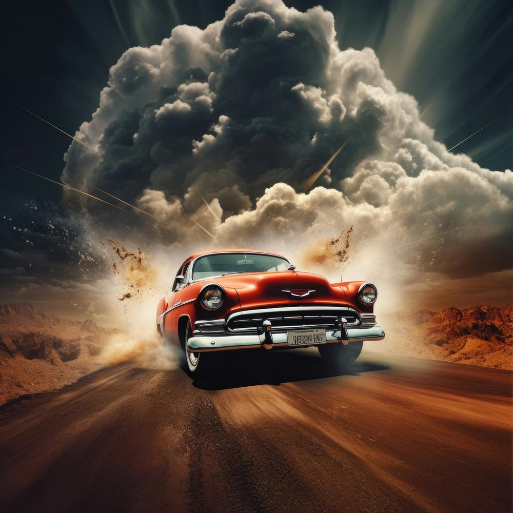 Classic Car In The Desert 1