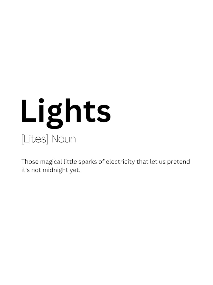 Lights Definition Meaning