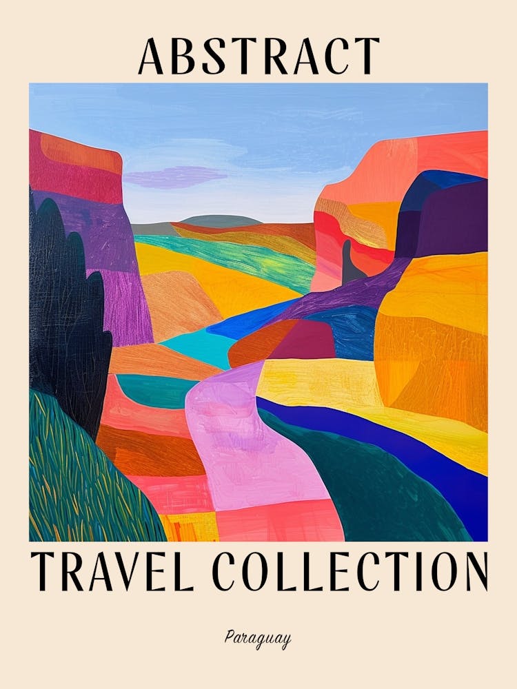 Abstract Travel Collection Poster Paraguay 1
