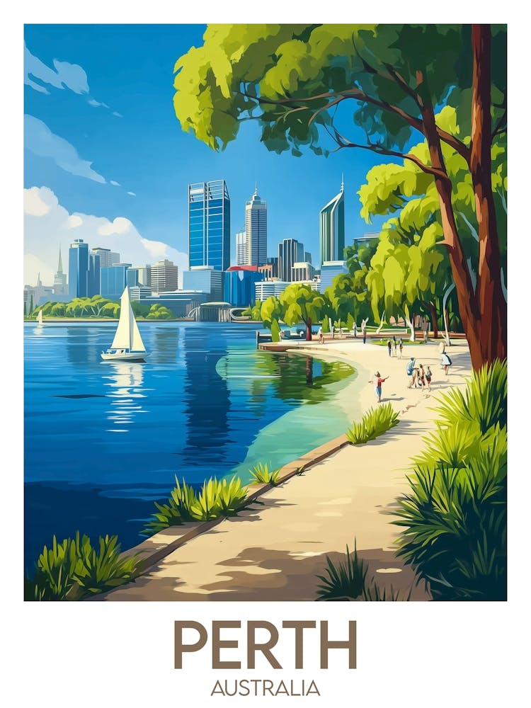 Affiche de voyage Perth