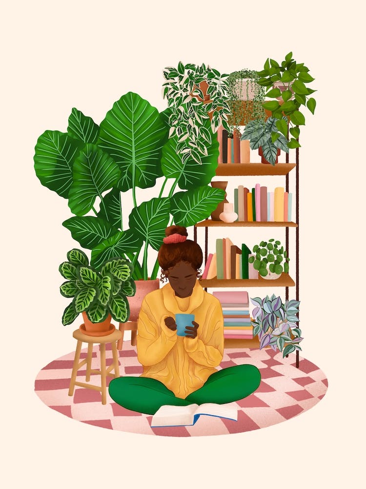Plant Lady Reading 1