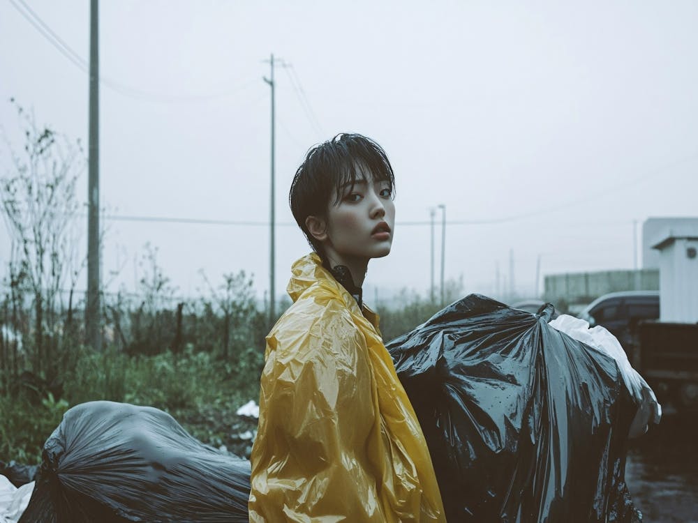Girl In A Yellow Raincoat