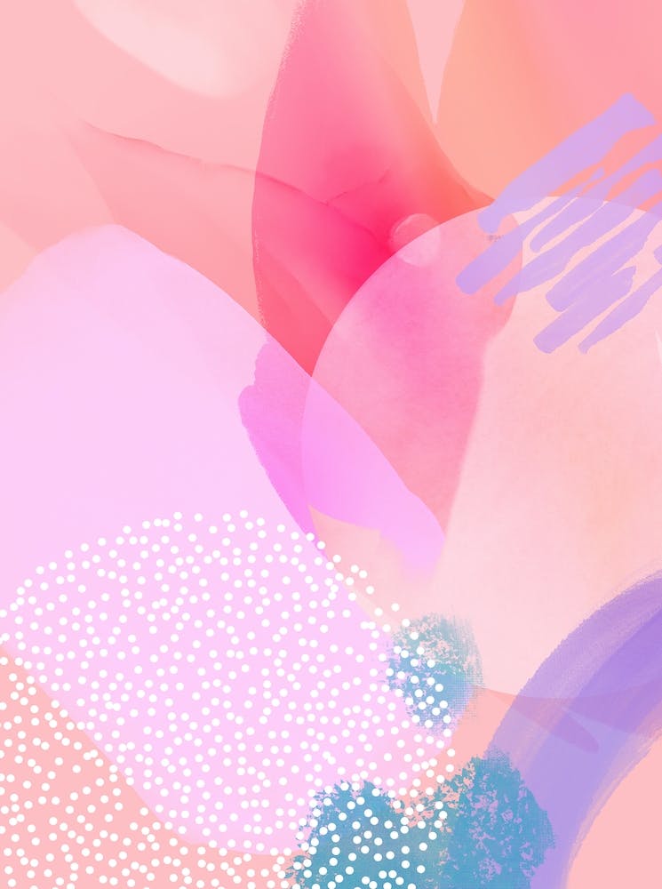Peaches Abstract Marks Painting