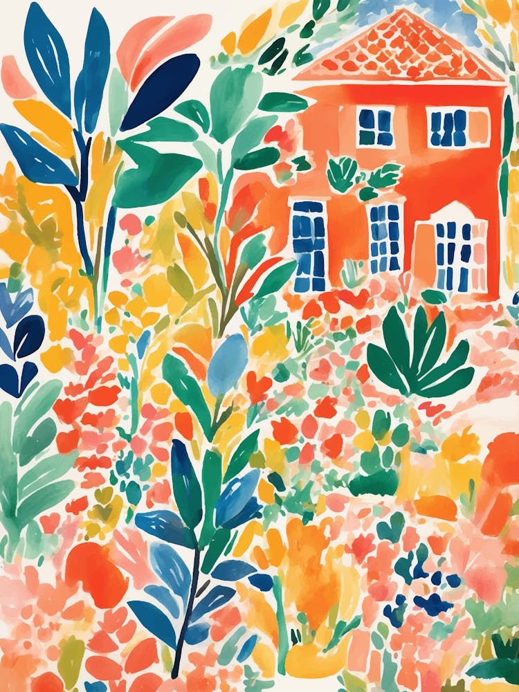House with a colorful Garden
