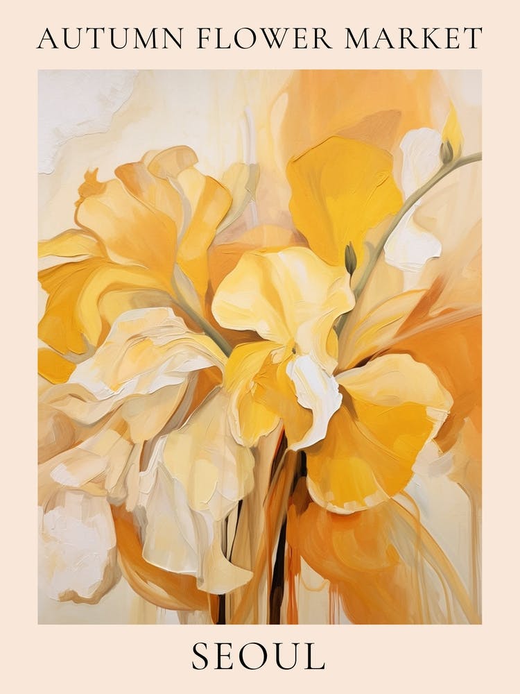 Autumn Flower Market Poster Seoul