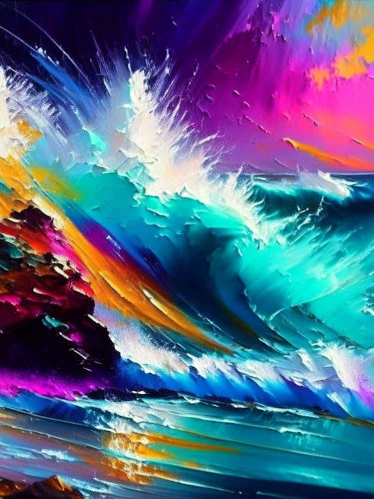 Crashing Waves Landscapes Waterscape Bright Abstract 1