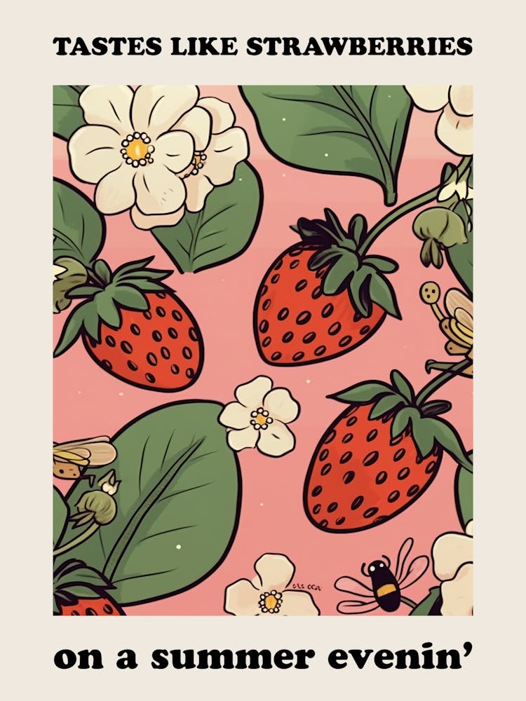 Harry Styles Watermelon Sugar Strawberry Poster