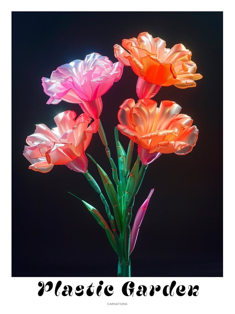 Bright Inflatable Flowers Poster Carnations 5