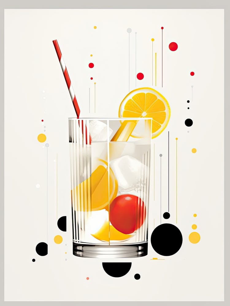 Mid Century Modern Tom Collins Floral Infusion Cocktail 3