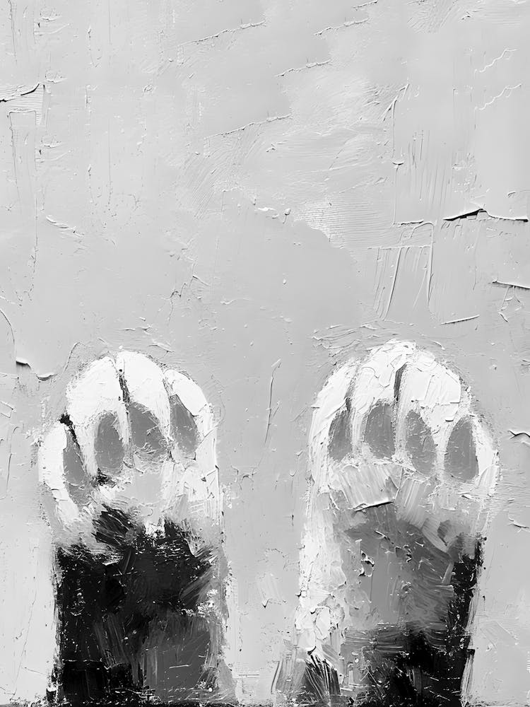 Black And White Cat Paws