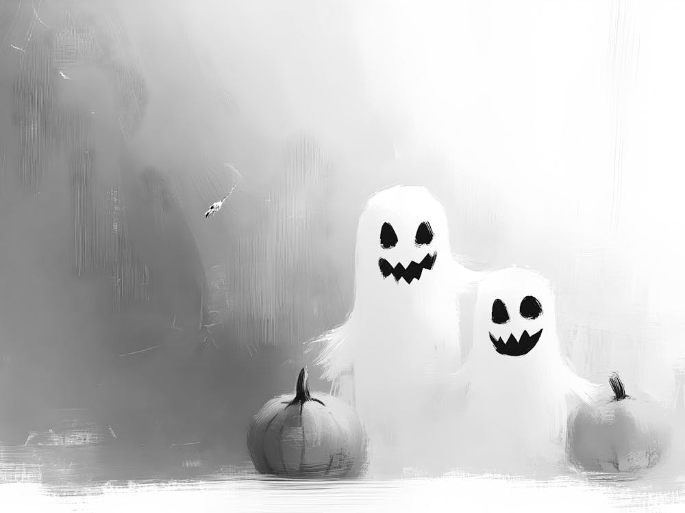 Ghosts With Pumpkins