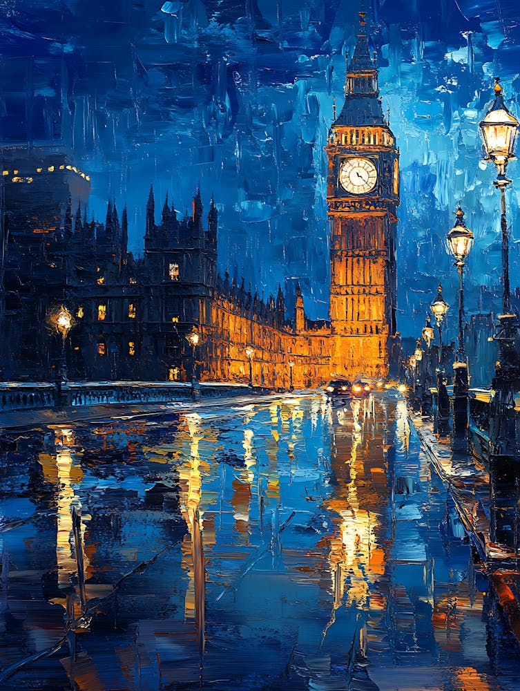 Fantasy Rainy Night In London 14