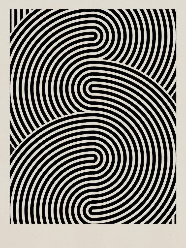 Minimal mid-century geometric shapes