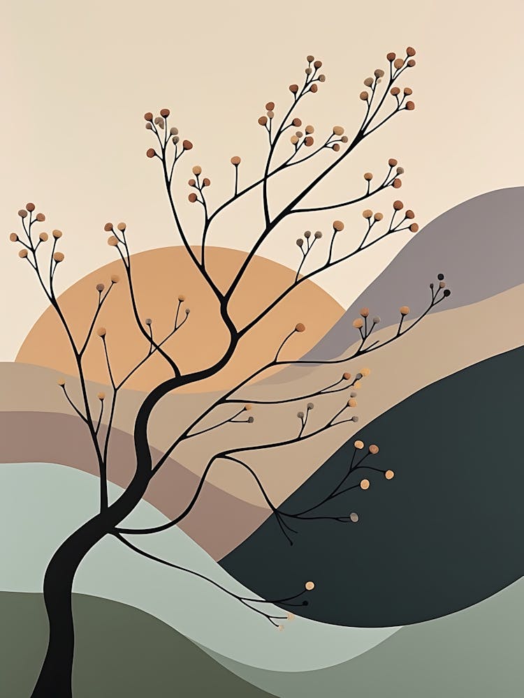 Tranquil Garden Blooms in Earthy Pastels