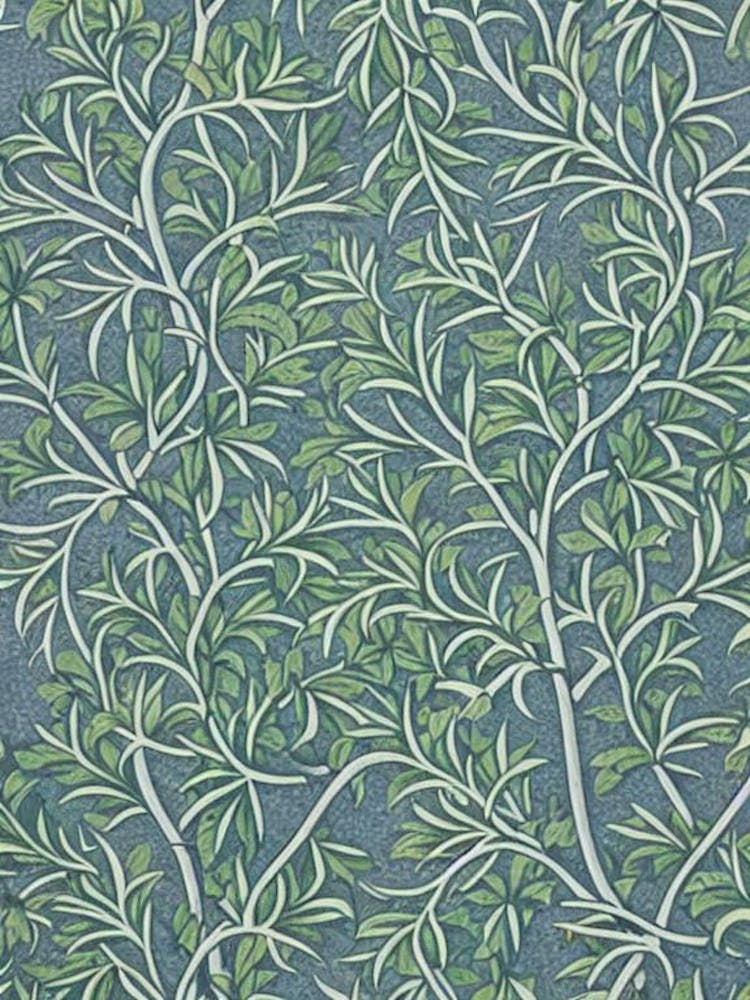 Sawtooth Oak tree Vintage Botanical