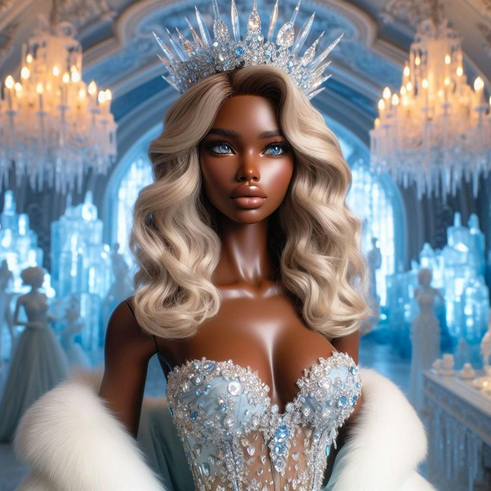 Blk Barbie-Snow White