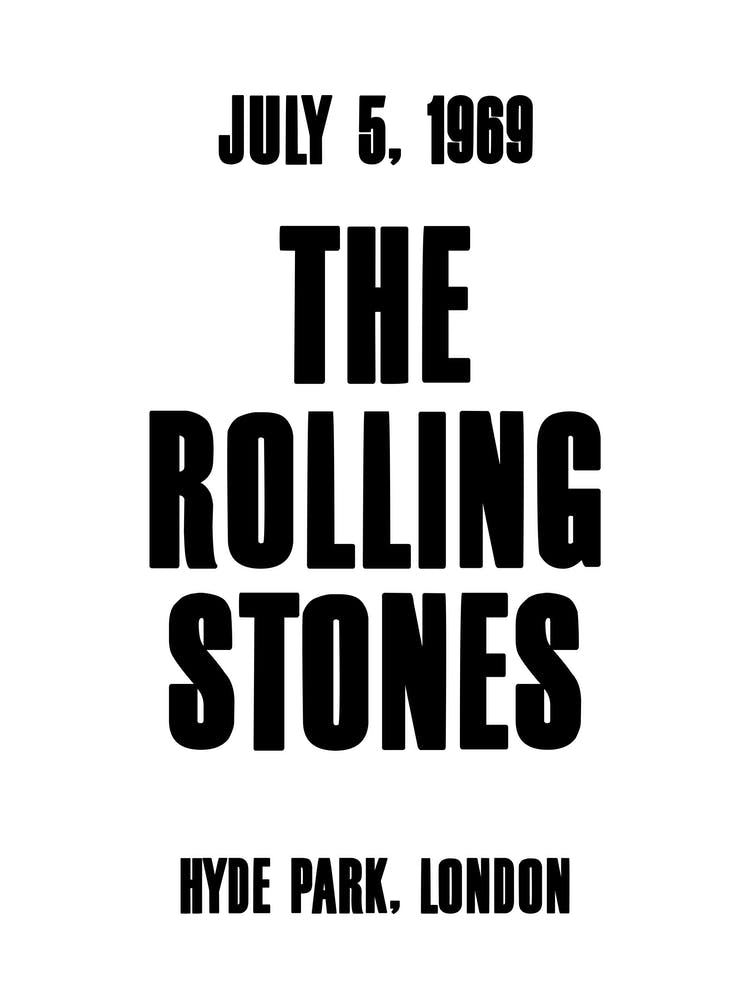 The Rolling Stones 1969 Concert Poster