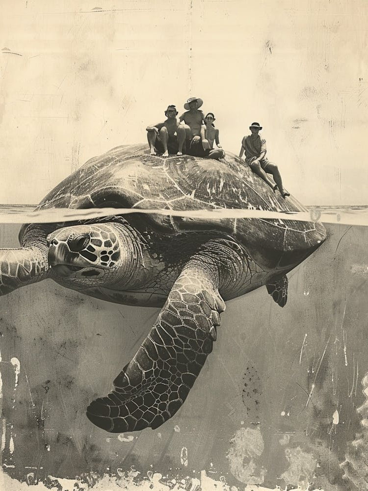 An Old, Worn, And Slightly Yellowed Black And White Photo