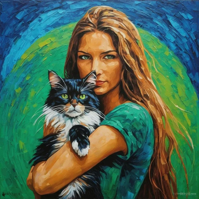 Girl With A Cat