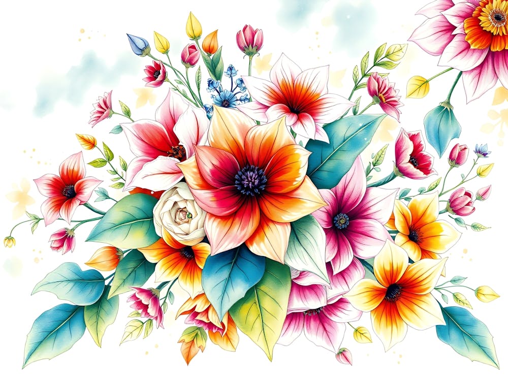 Watercolor Flowers 16