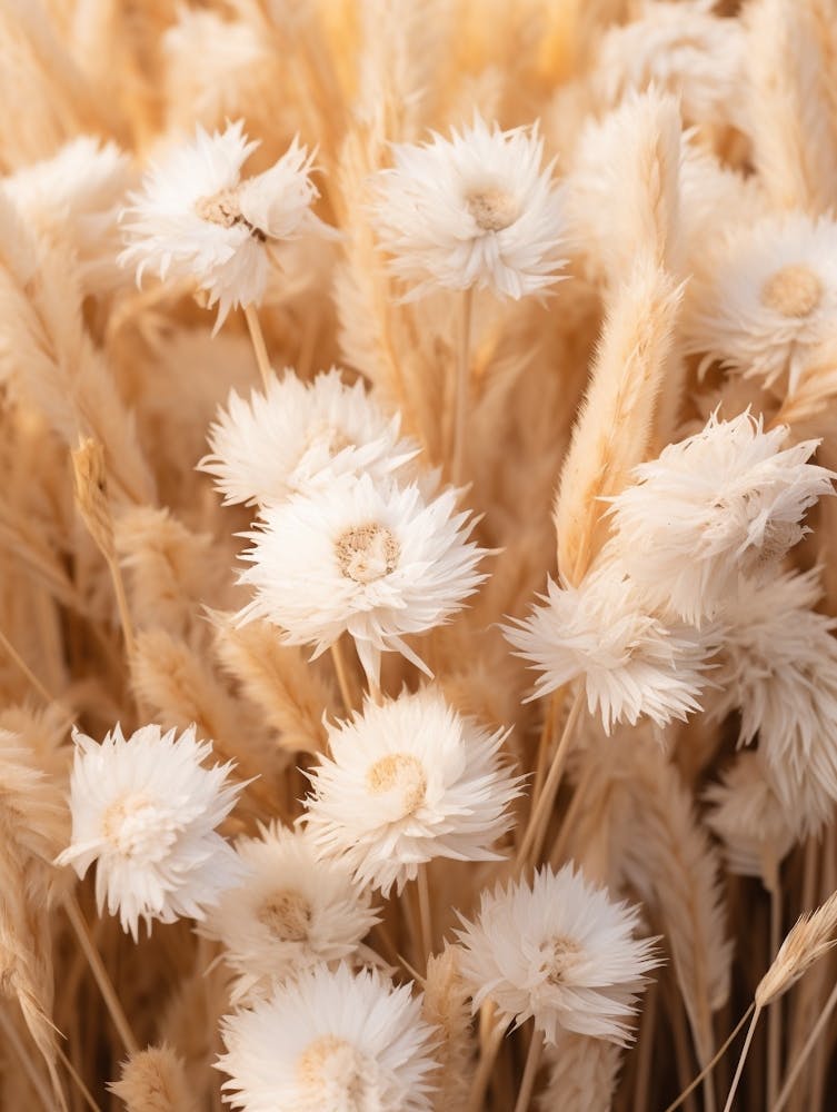Boho Dried Flowers Asters 7