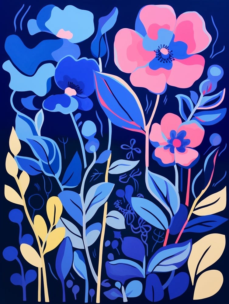 Blue Flower Illustration Snapdragon 3