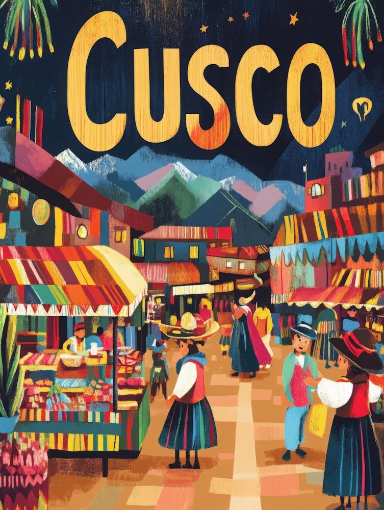 Aihrgdesign A 1970s Inspired Travel Poster For Cusco Depictin 57fd1e37 142e 429f B820 7ada9ad677ea 0