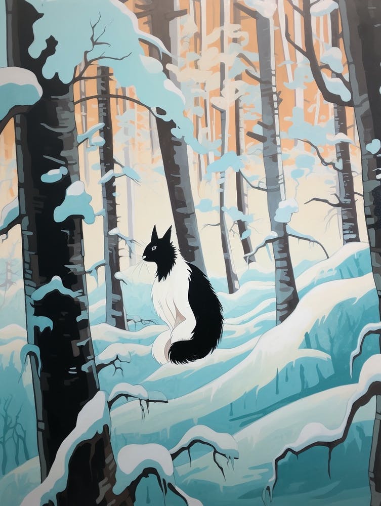 Winter Skunk 1 Illustration