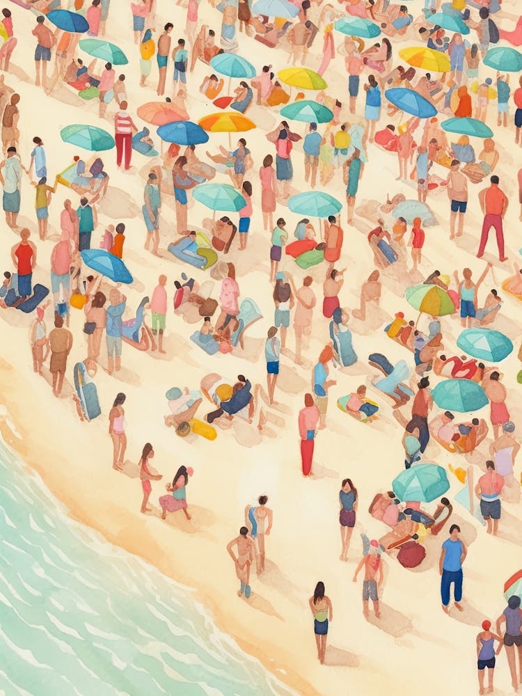 Happy Summer Day On The Beach