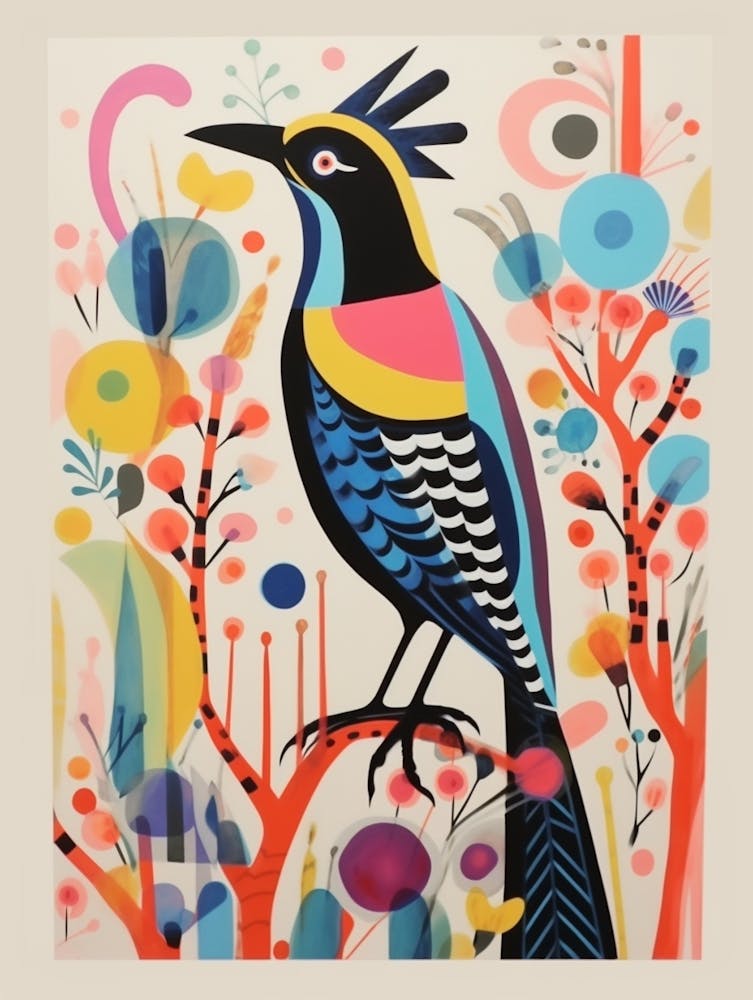 Colourful Scandi Bird Lapwing 2